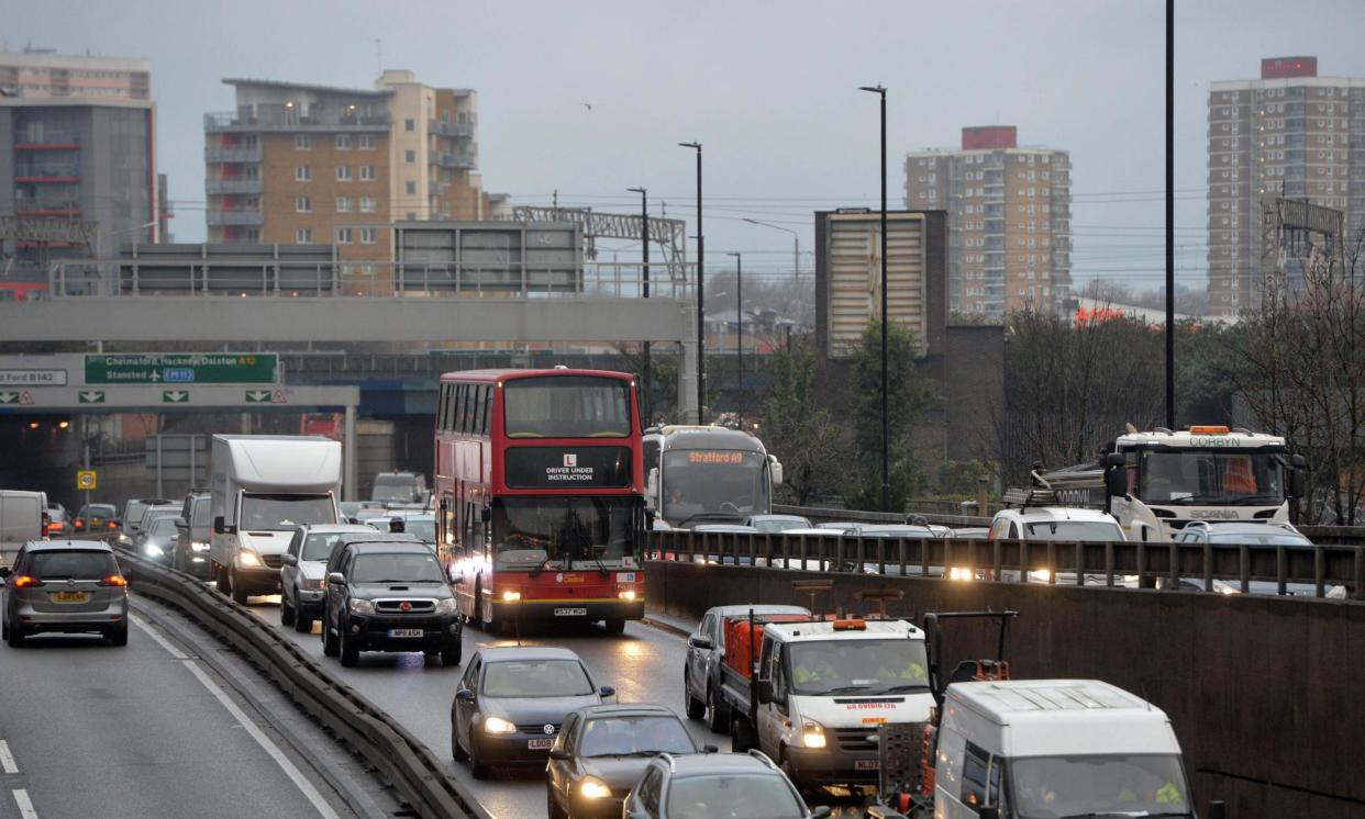 <span>Traffic on the A12 towards the Blackwall tunnel in January 2017. The tunnel has been free to use since opening more than a century ago.</span><span>Photograph: Andrew Parsons/Rex/Shutterstock</span>