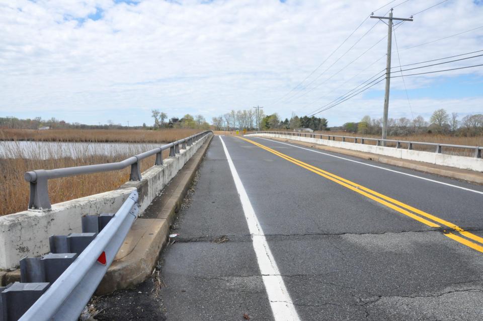 Looking north on Route 9 at Taylor's Bridge east of Townsend April 12, 2024.