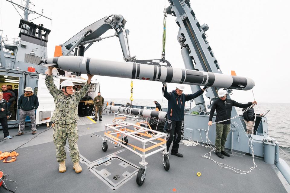 Navy mine countermeasures unmanned undersea vehicle UUV drone