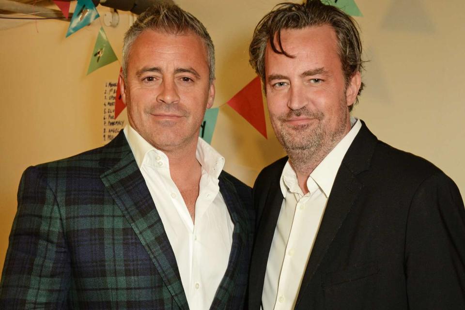 <p> David M. Benett/Dave Benett/Getty </p> Matt LeBlanc and Matthew Perry pose together at Perry