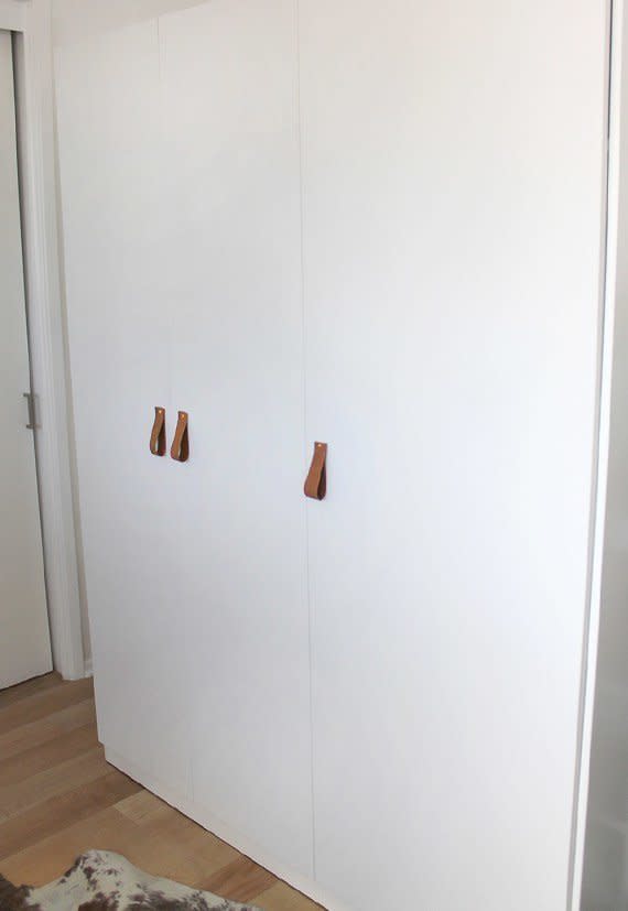 Head over to <a href="http://www.almostmakesperfect.com/2013/01/22/making-this-diy-leather-cabinet-pulls" target="_blank">Almost Makes Perfect</a> for the how-to.