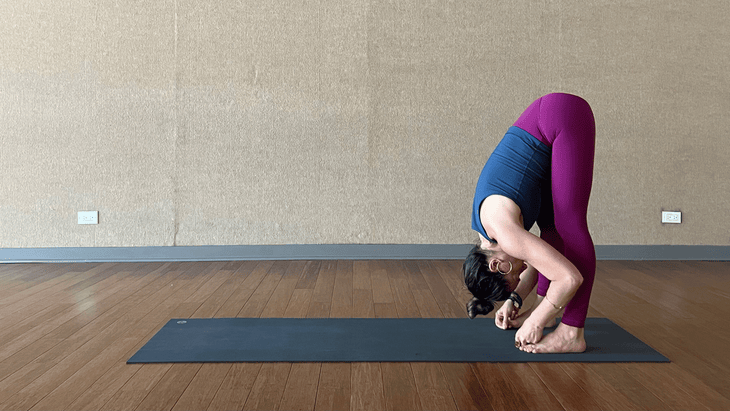 Woman doing Crow Pose