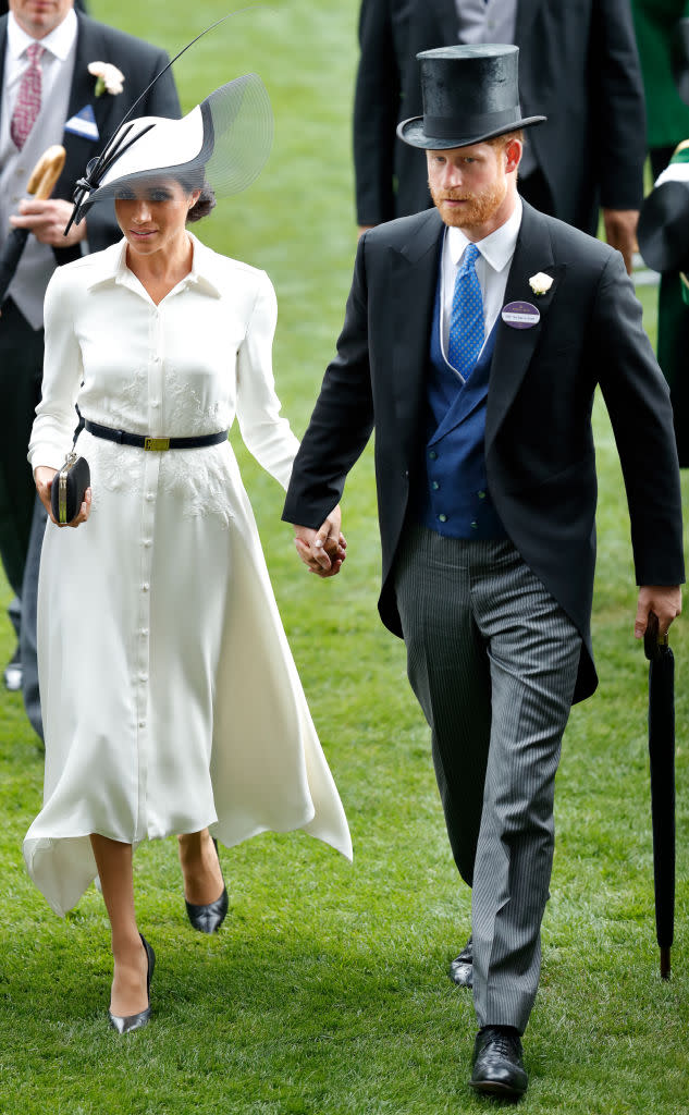 Meghan and Harry attend the 2018 Royal Ascot (Getty)