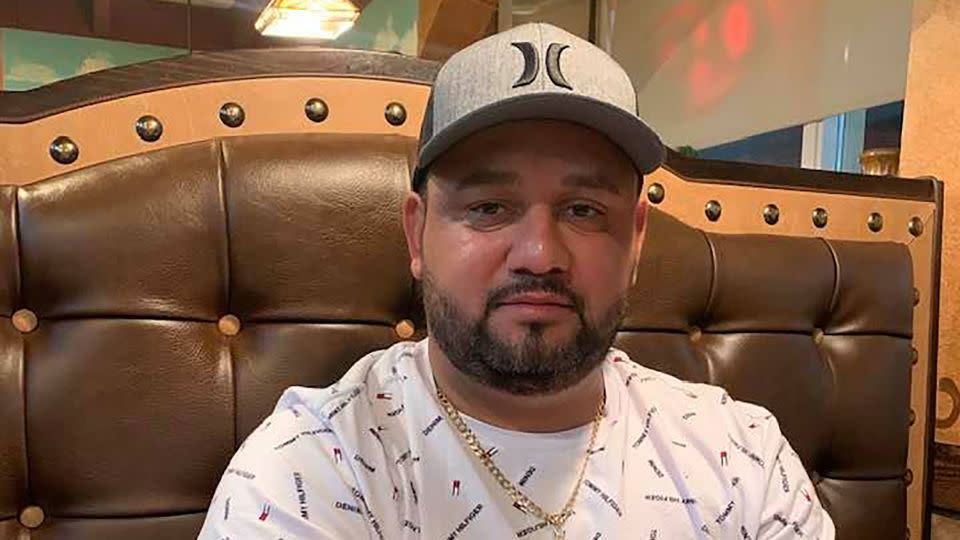 A small family business is rallying behind one of its employees who says her husband, Jose Mynor Lopez, went missing after the Francis Scott Key Bridge collapsed on Tuesday. - Obtained by CNN