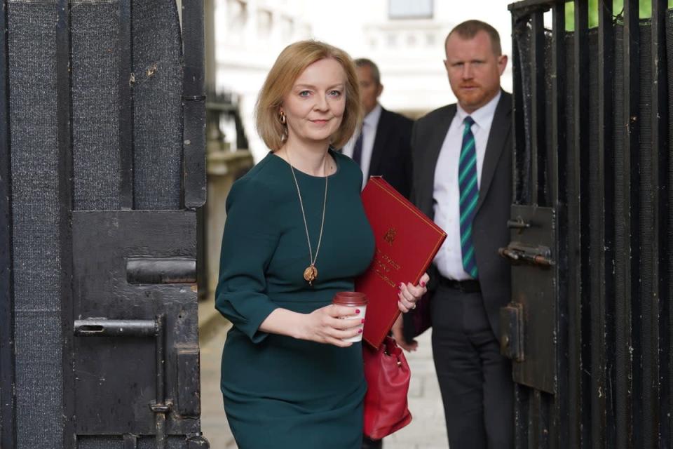 Foreign Secretary Liz Truss arriving in Downing Street, London (Stefan Rousseau/PA) (PA Wire)
