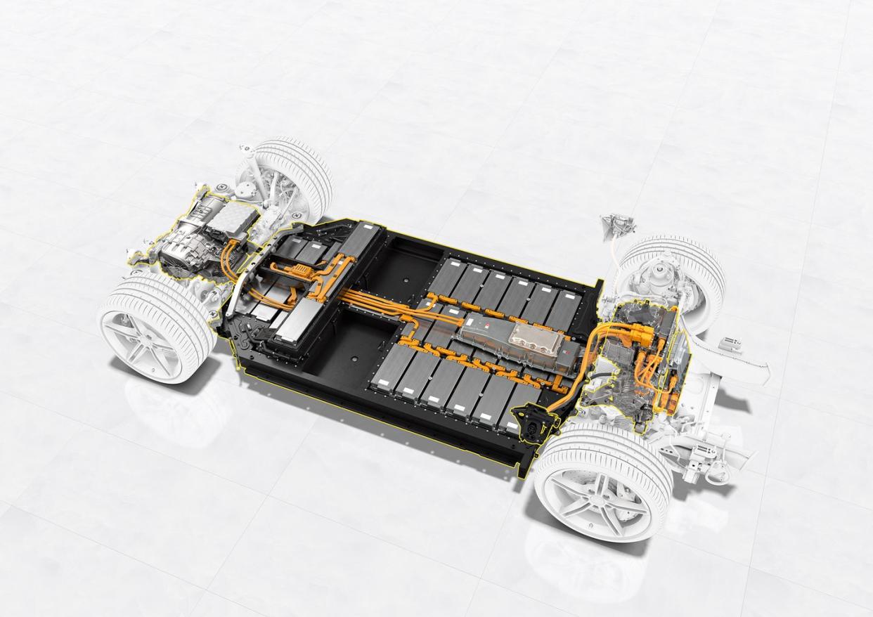 porsche taycan cutaway