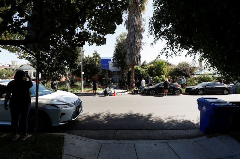 FILE PHOTO: Site where Lady Gaga's dog walker was shot and two dogs stolen in L.A.
