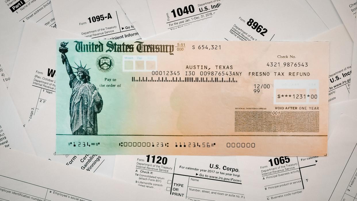 IRS Tax Refund check