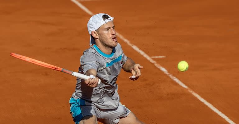 Schwartzman y su esfuerzo, en el partido contra Galán