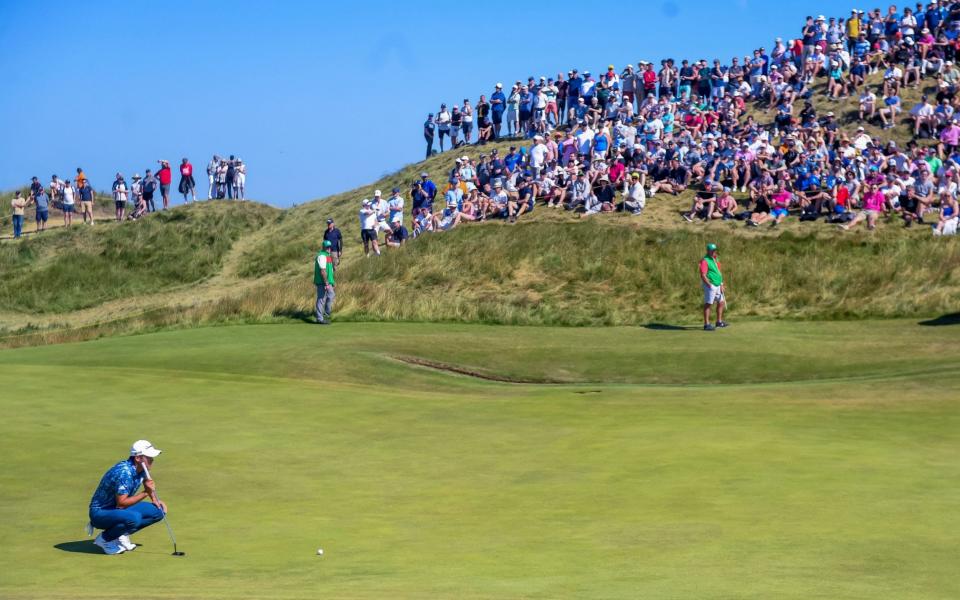 Collin Morikawa of the US on the sixth hole - EPA-EFE