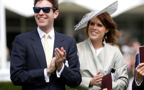 Eugenie and Jack Brooksbank (L) at day three of the Qatar Goodwood Festival at Goodwood Racecourse on July 30, 2015 - Credit:  Tristan Fewings/Getty Images Europe