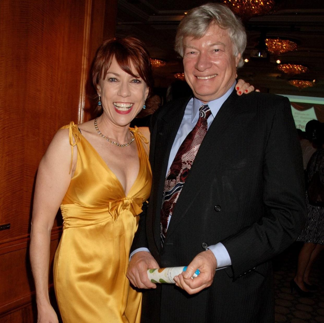 Kathy Lette with her former husband Geoffrey Robertson, who is mercifully still alive