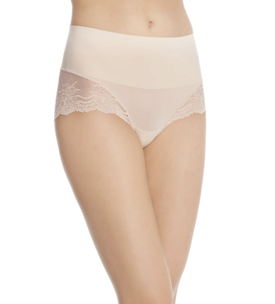 Spanx Undie-tectable Lace Hi-Hipster Panties in Soft Nude (Photo via Nordstrom Canada)