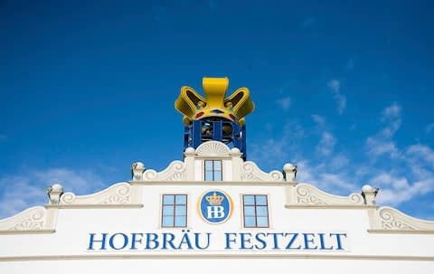 The Hofbräu tent is one of the boozier corners - Credit: GETTY