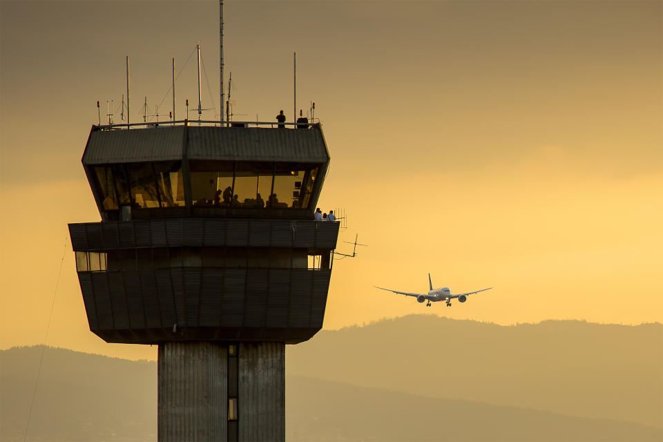 An air traffic control tower