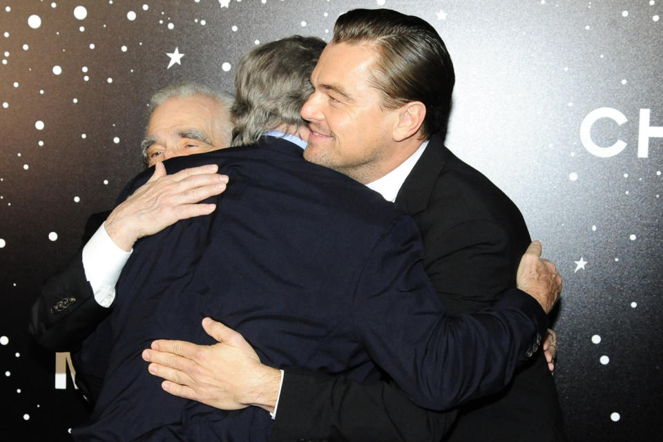 <p>Scorsese, De Niro and DiCaprio at the Museum of Modern Art's 11th annual Film Benefit, which honored the director in 2018 in New York City.</p>