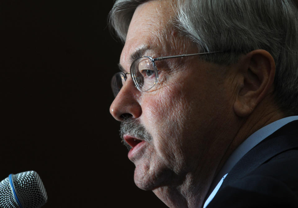 Terry Branstad, the former Republican governor who stepped down this year to become ambassador to China, was openly hostile to the Affordable Care Act. (Photo: Steve Pope/Getty Images)