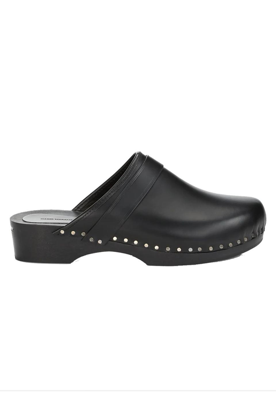 Thalie Studded Leather Clogs