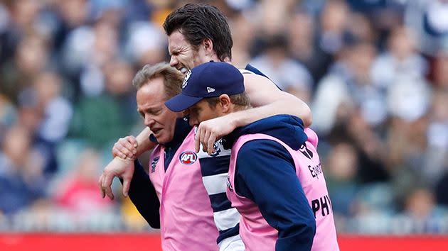 Dangerfield looked in a lot of trouble. Image: Getty