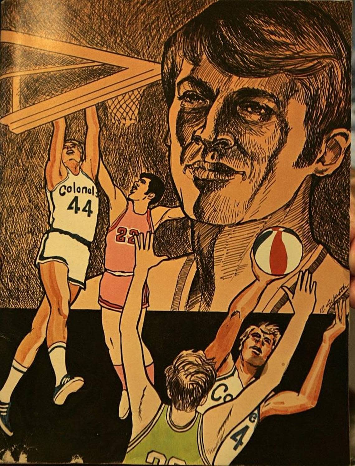 A game program from the old Kentucky Colonels of the ABA with Dan Issel on the cover.