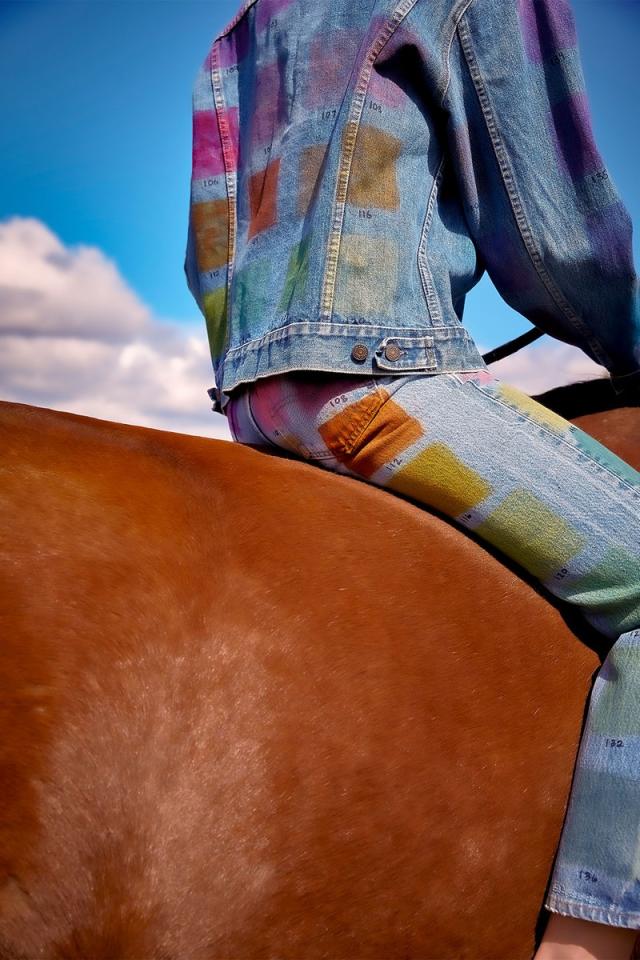 Collina Strada Covers Levi's Jeans in Color Swatches and Rhinestones in  Spring 2022 Collab