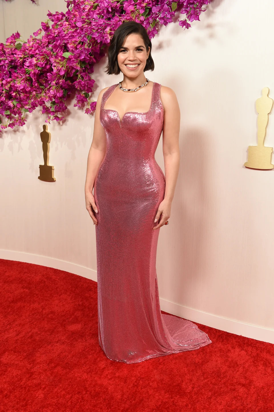 America Ferrera in Atelier Versace at the 2024 Oscars. (Image via Getty Images)