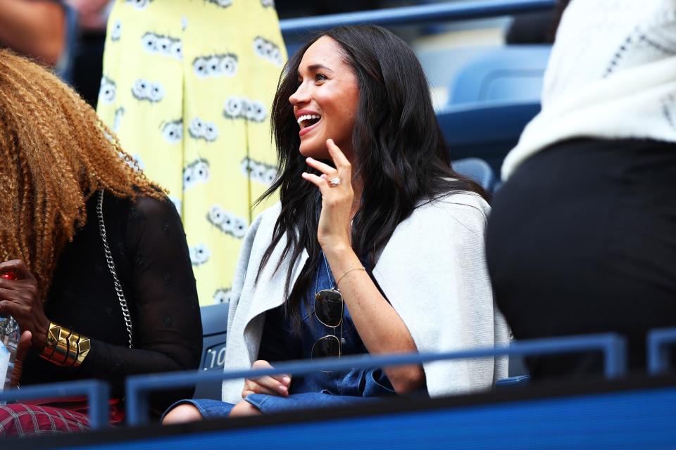 See Every Photo of Meghan Cheering on Serena at the US Open Final