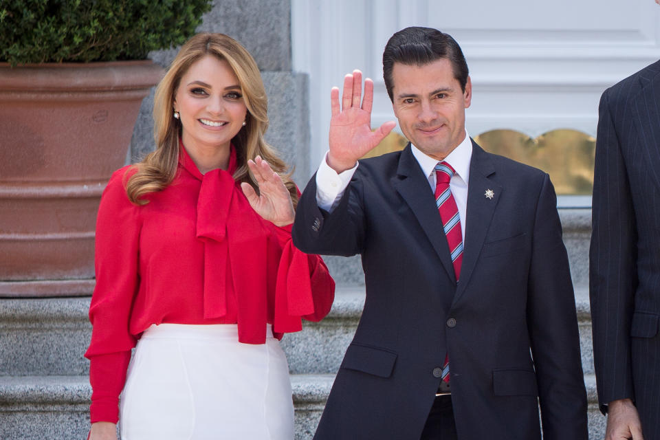 <p>Angélica estuvo muy sonriente y amable/Getty Images </p>