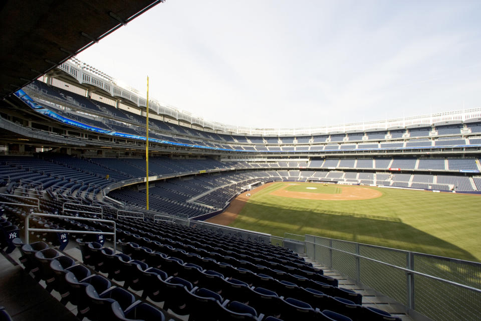 an empty stadium