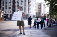 <p>A round-the-clock vigil is underway ICE headquarters in Portland, Ore. About two dozen protesters gathered June 19, 2018, for a round-the-clock vigil and vowed not to leave until the policy was changed. (Photo: Beth Nakamura/The Oregonian via AP) </p>