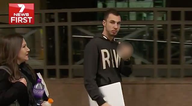 Dylan Shaw was in no mood to talk outside of court. Photo: 7 News