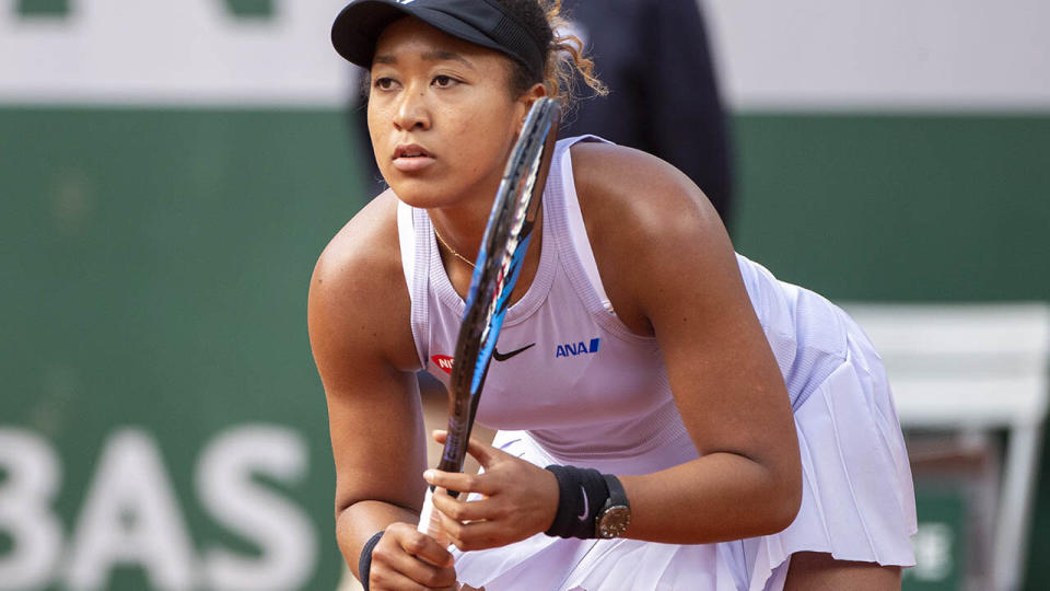 Naomi Osaka in action. (Photo by Tim Clayton/Corbis via Getty Images)