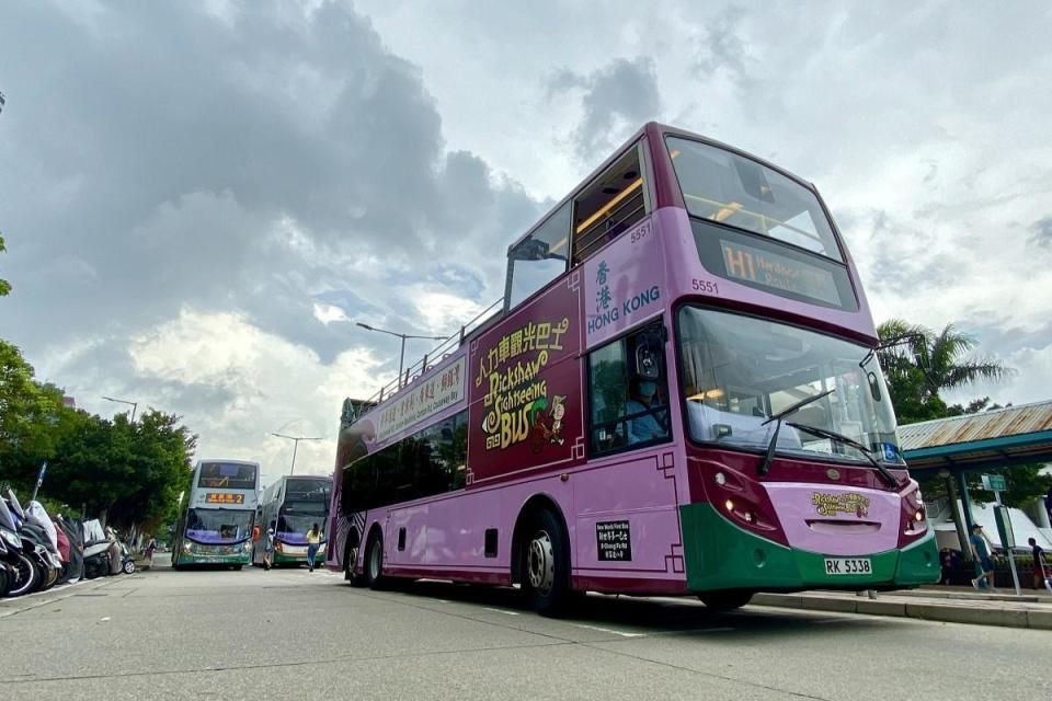 新巴8月14日復辦「人力車觀光巴士」。(新巴提供)