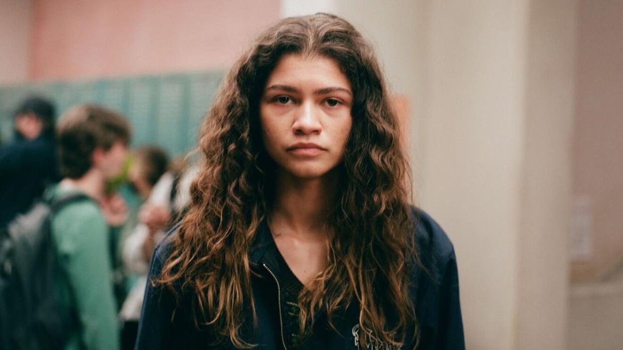  Zendaya's Rue Bennett stares into the camera in Euphoria season 2, the precursor to Euphoria season 3. 