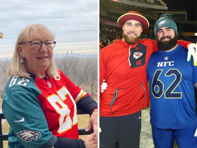 Donna Kelce went viral after rocking a split jersey supporting her