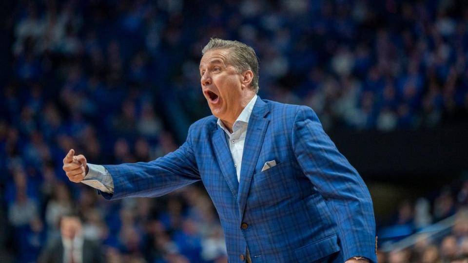 John Calipari coaches Kentucky to a 96-70 victory against Illinois State on Friday night at Rupp Arena.