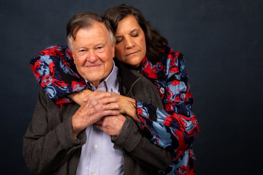 PARK CITY, UTAH - JANUARY 26: Subject Dick Johnson and daughter, director Kirsten Johnson of "Dick Johnson is Dead," photographed in the L.A. Times Studio at the Sundance Film Festival on Sunday, Jan. 26, 2020 in Park City, Utah. (Jay L. Clendenin / Los Angeles Times)