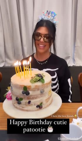 <p>Kourtney Kardashian/Instagram</p> Kourtney Kardashian during her IHOP birthday breakfast