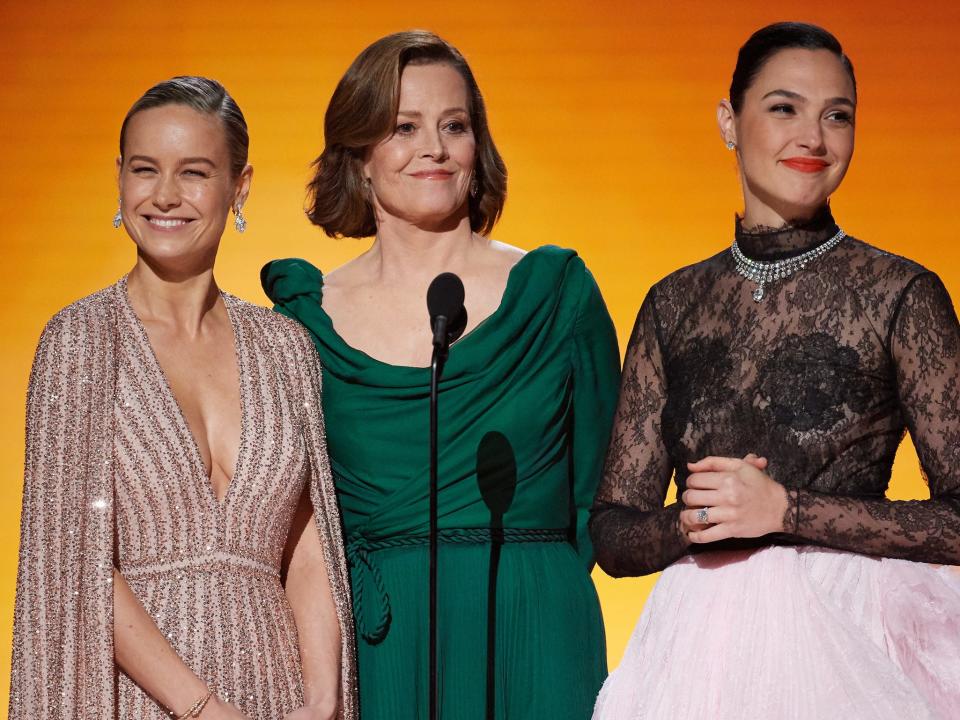 2020 oscars brie larson sigourney weaver gal gadot  