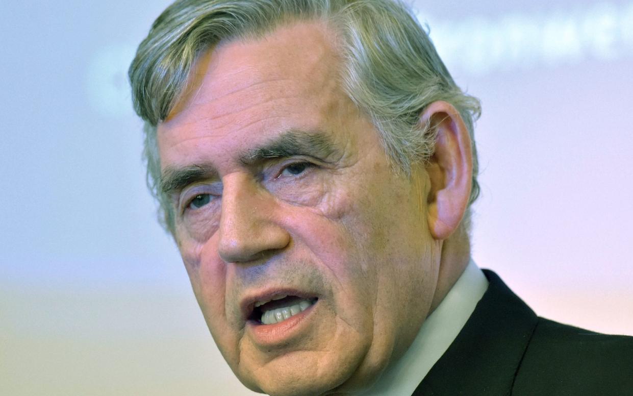 Gordon Brown, pictured in 2018, said the West should set up a new Nuremberg - PA