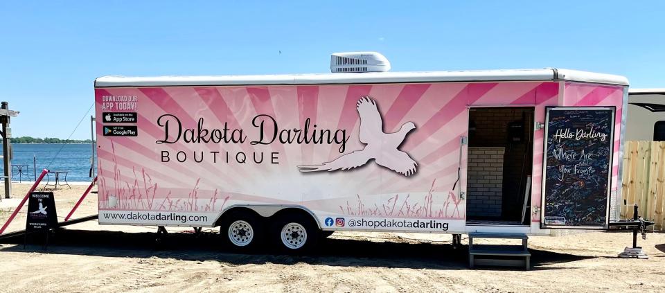 The online shopping experience at the Dakota Darling Boutique is now mobile. Business owner Vanessa Barkl has named her trailer something country - Dolly Parkin.