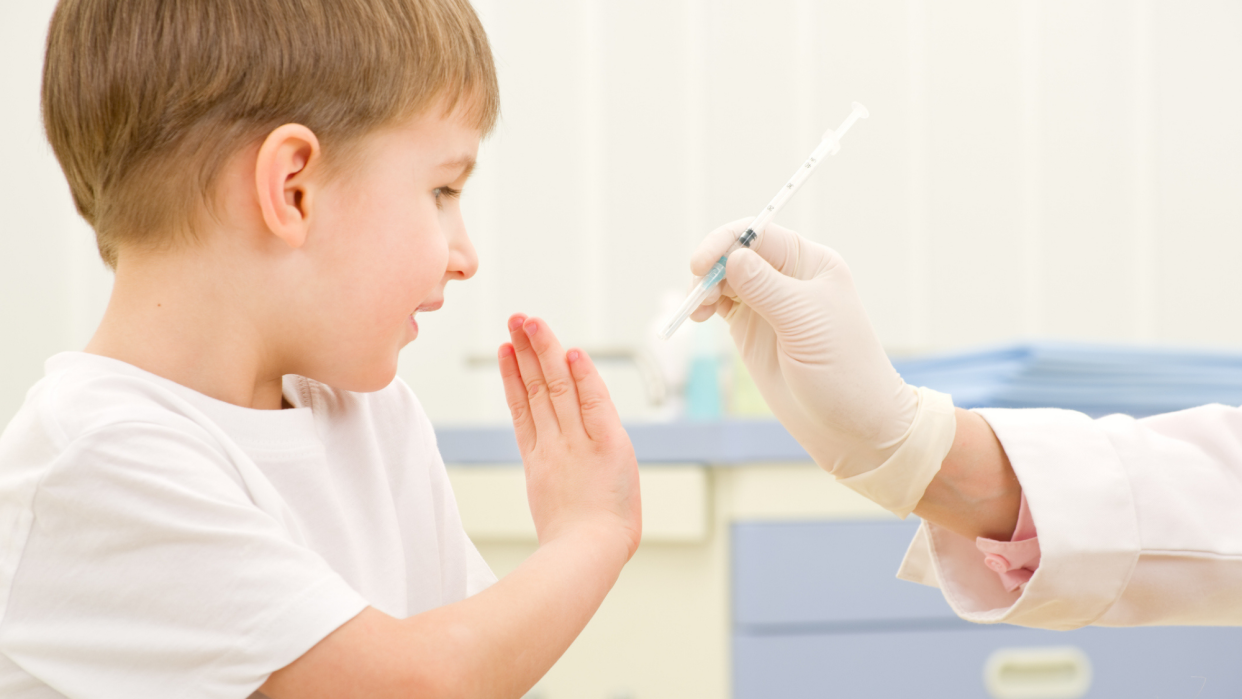You may be excited your kid is able to be vaccinated, but your kid may have other ideas.