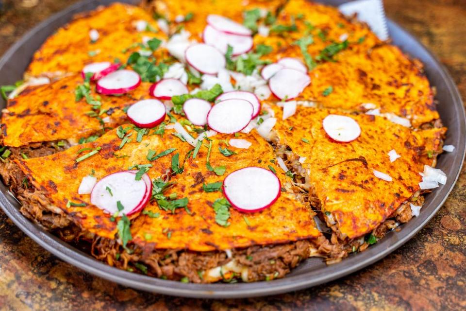 The birria pizza at Maria’s Mexican. Maria's Mexican