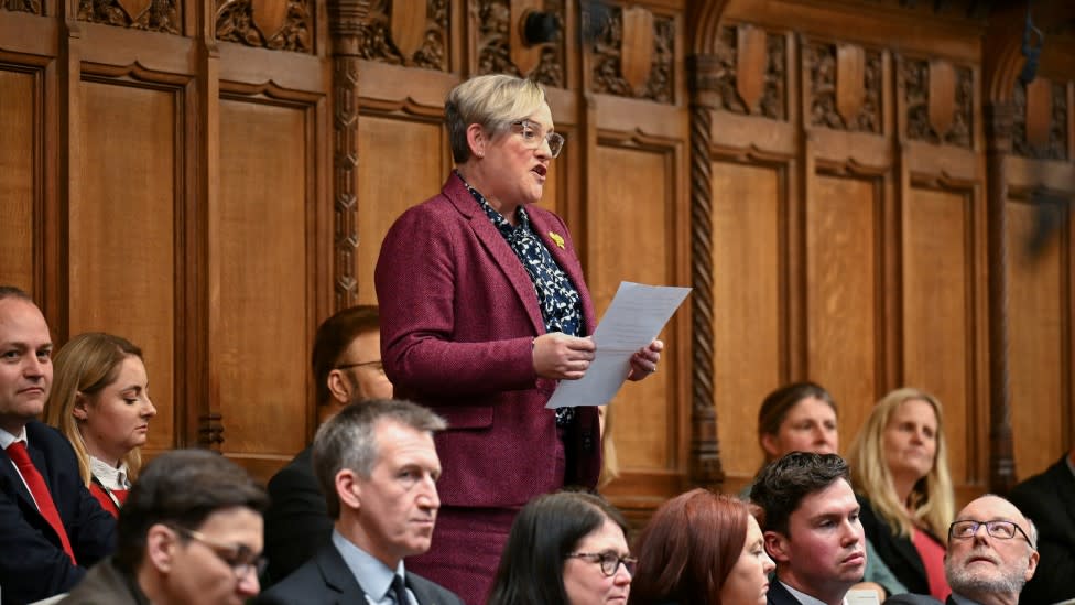 MP Ashley Dalton speaks during PMQs at the House of Commons, 20 March 2024.