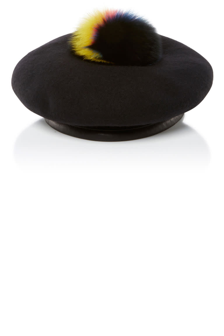 <p><strong>Eugenia Kim</strong> hat, $175, <a rel="nofollow noopener" href="https://www.modaoperandi.com/eugenia-kim-fw16/hadley-pompom-beret" target="_blank" data-ylk="slk:modaoperandi.com;elm:context_link;itc:0;sec:content-canvas" class="link ">modaoperandi.com</a>. </p>