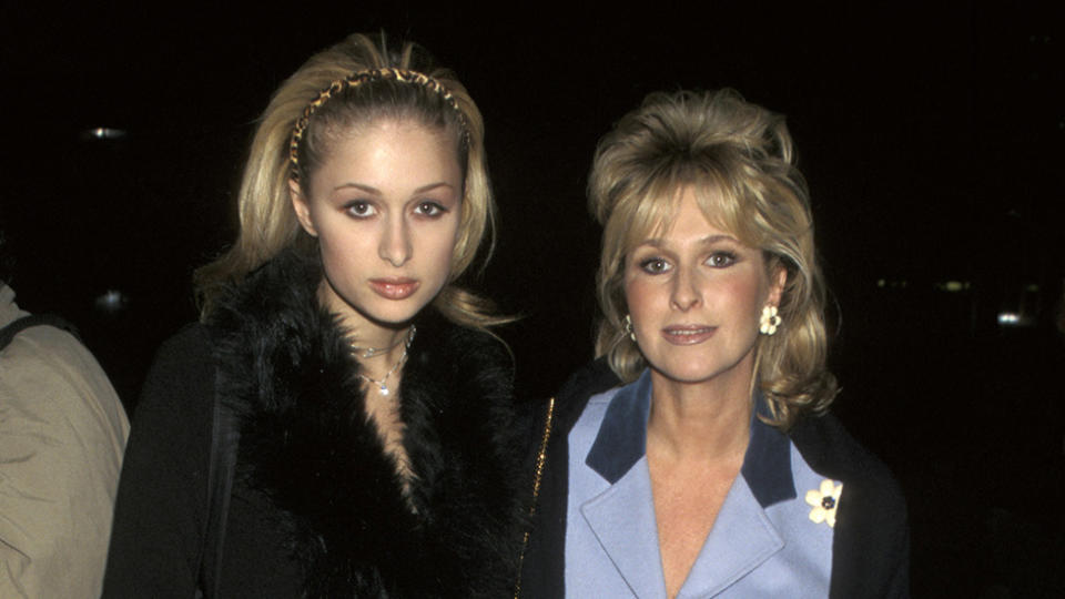 Paris Hilton with mother Kathy Hilton in 1997 as a 17-year-old while attending reform school