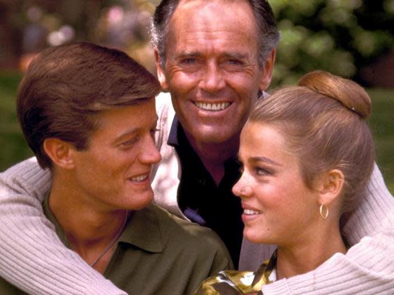 The Fonda family in the 1960s: Peter, Henry and Jane (Rex)