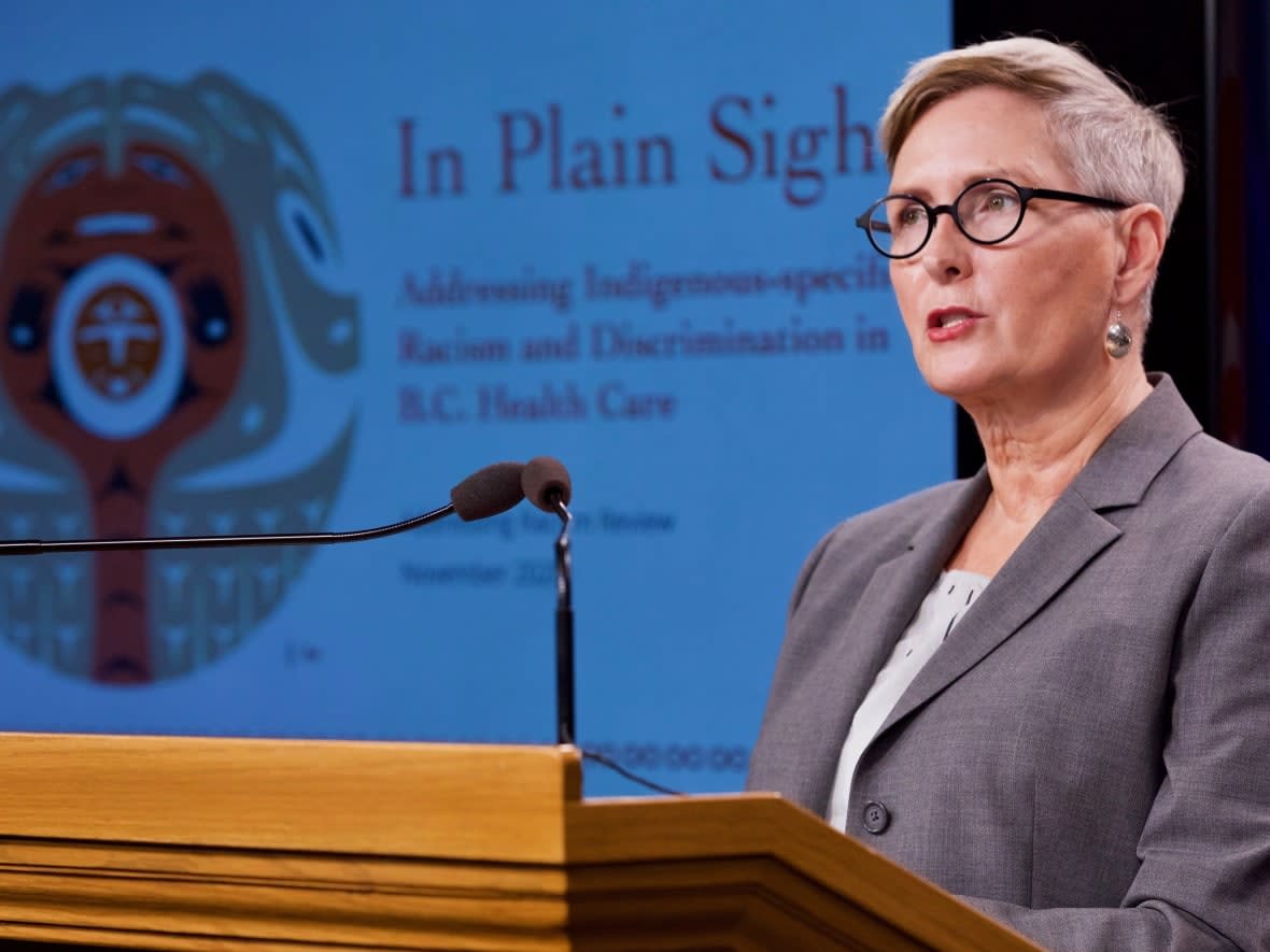Mary Ellen Turpel-Lafond has received 11 honorary degrees from universities across Canada including McGill, Brock and Vancouver Island University. (Mike McArthur/CBC - image credit)