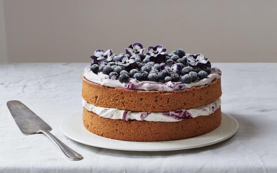 <p>Ali Allen</p><p>In this naturally sweetened cake, cream berries and nuts are incorporated into one delicious cake.</p><p><strong>Get the recipe: <a href="https://parade.com/277651/parade/a-naturally-sweetened-lemony-hazelnut-blueberry-cake/" rel="nofollow noopener" target="_blank" data-ylk="slk:Naturally Sweetened Lemony Hazelnut Blueberry Cake;elm:context_link;itc:0;sec:content-canvas" class="link ">Naturally Sweetened Lemony Hazelnut Blueberry Cake</a></strong></p>