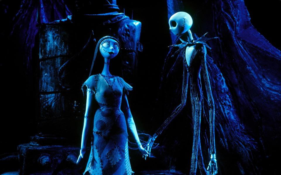 Sally & Jack Skellington Film: The Nightmare Before Christmas (USA 1993) Characters: & Jack Skellington  Director: Henry Selick 09 October 1993   **WARNING** This Photograph is for editorial use only and is the copyright of TOUCHSTONE PICTURES and/or the Photographer assigned by the Film or Production Company and can only be reproduced by publications in conjunction with the promotion of the above Film. A Mandatory Credit To TOUCHSTONE PICTURES is required. The Photographer should also be credited when known. No commercial use can be granted without written authority from the Film Company.